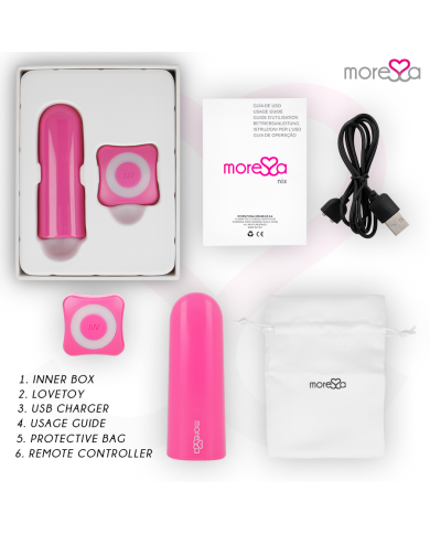 MORESSA NIX POTENTE VIBRADOR MULTI JUEGOS CONTROL REMOTO ROSA