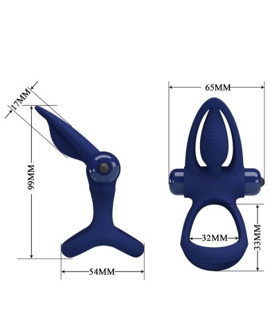 PRETTY LOVE MAT DOBLE ANILLO CON VIBRACION ESTIMULADOR AZUL PRETTY LOVE MAT DOBLE ANILLO CON VIBRACION ESTIMULADOR AZUL