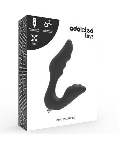 ADDICTED TOYS VIBRADOR PROSTATICO RECARGABLE MODEL 6 NEGRO