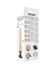 BASECOCK VIBRADOR REALISTICO CONTROL REMOTO NATURAL CON TESTICULOS 195 CM O 4 CM