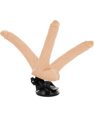 BASECOCK VIBRADOR REALISTICO ARTICULABLE CONTROL REMOTO NATURAL 185 CM O 4 CM