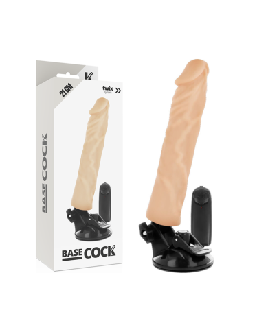 BASECOCK VIBRADOR REALISTICO CONTROL REMOTO NATURAL 21 CM O 4 CM