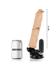 BASECOCK VIBRADOR REALISTICO CONTROL REMOTO NATURAL 21 CM O 4 CM