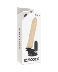 BASECOCK VIBRADOR REALISTICO CONTROL REMOTO NATURAL 21 CM O 4 CM