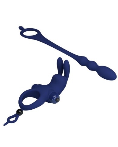 PRETTY LOVE AYAD ANILLO VIBRADOR RABBIT CON PLUG AZUL PRETTY LOVE AYAD ANILLO VIBRADOR RABBIT CON PLUG AZUL