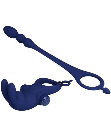 PRETTY LOVE AYAD ANILLO VIBRADOR RABBIT CON PLUG AZUL PRETTY LOVE AYAD ANILLO VIBRADOR RABBIT CON PLUG AZUL