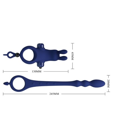 PRETTY LOVE AYAD ANILLO VIBRADOR RABBIT CON PLUG AZUL PRETTY LOVE AYAD ANILLO VIBRADOR RABBIT CON PLUG AZUL