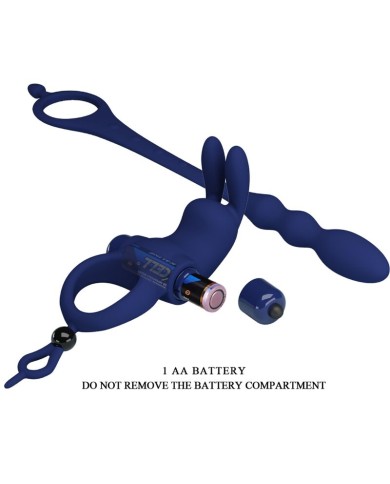 PRETTY LOVE AYAD ANILLO VIBRADOR RABBIT CON PLUG AZUL PRETTY LOVE AYAD ANILLO VIBRADOR RABBIT CON PLUG AZUL