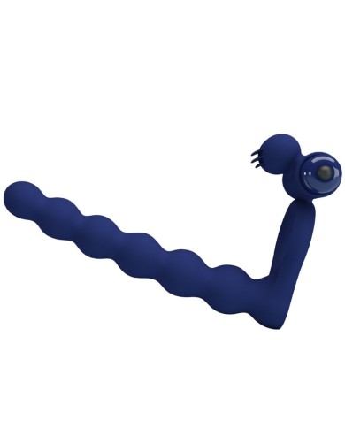 PRETTY LOVE AJMAL ANILLO VIBRADOR CON PLUG AZUL
