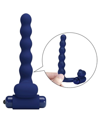 PRETTY LOVE AJMAL ANILLO VIBRADOR CON PLUG AZUL PRETTY LOVE AJMAL ANILLO VIBRADOR CON PLUG AZUL