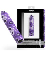CUSTOM BULLETS BALA RECARGABLE SNAKE LILA 10 INTENSIDADES