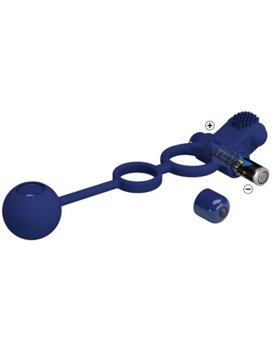 PRETTY LOVE REMINGTON DOBLE ANILLO VIBRADOR CON PLUG AZUL PRETTY LOVE REMINGTON DOBLE ANILLO VIBRADOR CON PLUG AZUL