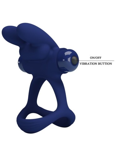 PRETTY LOVE FRANCISCO DOBLE ANILLO VIBRADOR RABBIT AZUL PRETTY LOVE FRANCISCO DOBLE ANILLO VIBRADOR RABBIT AZUL