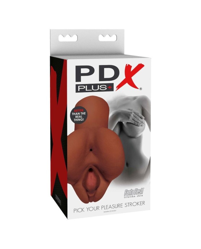 PDX PLUS PICK YOUR PLEASURE MASTURBADOR DOBLE MARRON