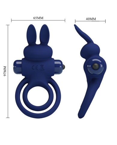 PRETTY LOVE DAREY DOBLE ANILLO VIBRADOR RABBIT AZUL PRETTY LOVE DAREY DOBLE ANILLO VIBRADOR RABBIT AZUL