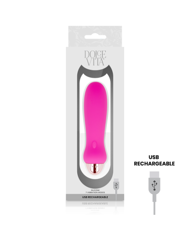DOLCE VITA VIBRADOR RECARGABLE FIVE ROSA 7 VELOCIDADES