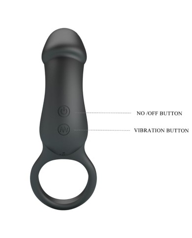 PRETTY LOVE TRAE ANILLO VIBRADOR CON ESTIMULADOR NEGRO PRETTY LOVE TRAE ANILLO VIBRADOR CON ESTIMULADOR NEGRO