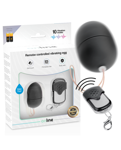 ONLINE HUEVO VIBRADOR CONTROL REMOTO S NEGRO