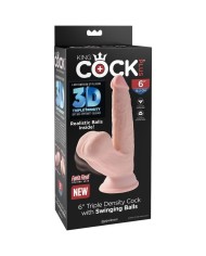 KING COCK PLUS 3D DILDO SWINGING BALLS 127 CM
