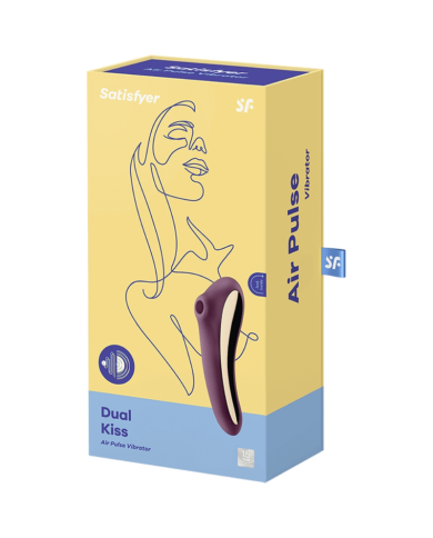 SATISFYER DUAL KISS ESTIMULADOR CLITORIS PURPURA