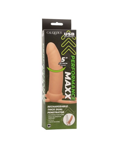 CALEXOTICS MAXX DOBLE PENETRADOR GRUESO 10 VIBRACIONES NATURAL CALEXOTICS MAXX DOBLE PENETRADOR GRUESO 10 VIBRACIONES NATURAL