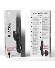BLACKSILVER KENJI VIBRADOR RABBIT UP DOWN MANDO CONTROL REMOTO WATCHME