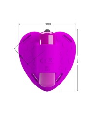 PRETTY LOVE MASAJEADOR DE CLITORIS HEARTBEAT 10 MODOS DE VIBRACION MORADO