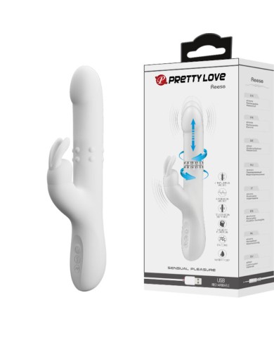 PRETTY LOVE REESE VIBRADOR CON ROTACION PLATEADO