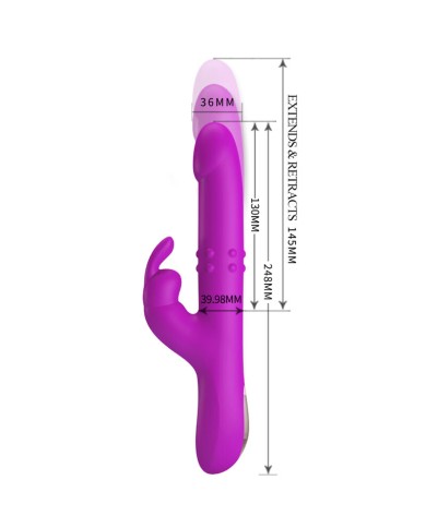 PRETTY LOVE REESE VIBRADOR CON ROTACION MORADO