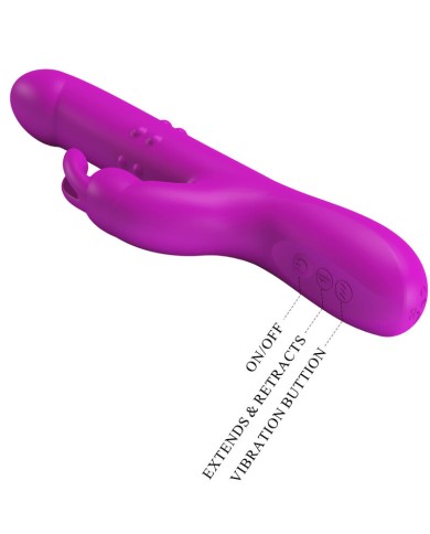 PRETTY LOVE REESE VIBRADOR CON ROTACION MORADO