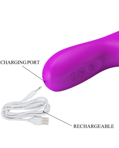 PRETTY LOVE REESE VIBRADOR CON ROTACION MORADO