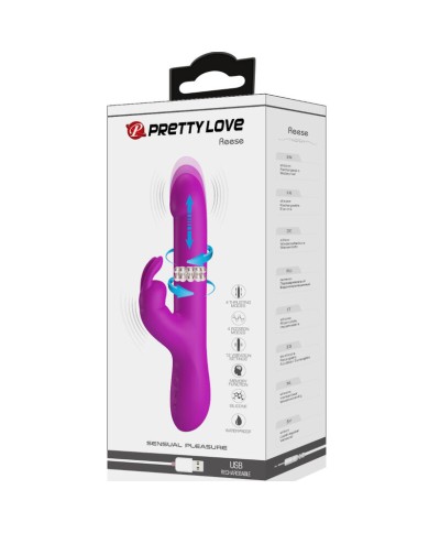 PRETTY LOVE REESE VIBRADOR CON ROTACION MORADO