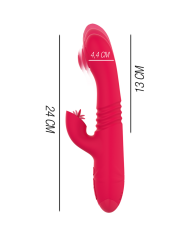 INTENSE DUA VIBRADOR MULTIFUNCION RECARGABLE UP DOWN CON LENGUA ROJO