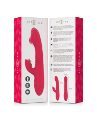 INTENSE DUA VIBRADOR MULTIFUNCION RECARGABLE UP DOWN CON LENGUA ROJO