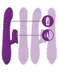 INTENSE IGGY VIBRADOR MULTIFUNCION RECARGABLE UP DOWN CON ESTIMULADOR DE CLITORIS MORADO
