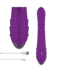INTENSE IGGY VIBRADOR MULTIFUNCION RECARGABLE UP DOWN CON ESTIMULADOR DE CLITORIS MORADO