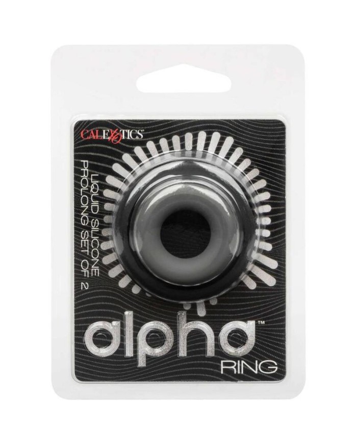 CALIFORNIA EXOTICS ALPHA SET DE 2 ANILLOS PROLONG GRIS