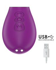 INTENSE APOLO VIBRADOR MULTIFUNCION RECARGABLE 7 VIBRACIONES CON LENGUA OSCILANTE MORADO