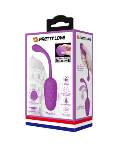 PRETTY LOVE HUEVO VIBRADOR CON TEXTURA MARINA RECARGABLE MORADO