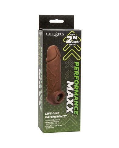 CALIFORNIA EXOTICS PERFORMANCE MAXX EXTENSIoN REALISTA 7 PIEL MORENO