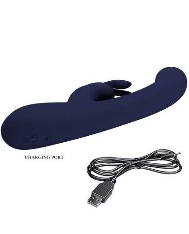 PRETTY LOVE LAMAR VIBRADOR RABBIT PUNTO G AZUL