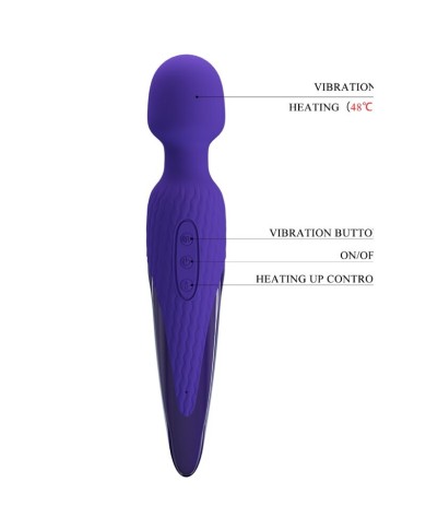 PRETTY LOVE ANTONY YOUTH VIBRADOR WAND EFECTO CALOR VIOLETA