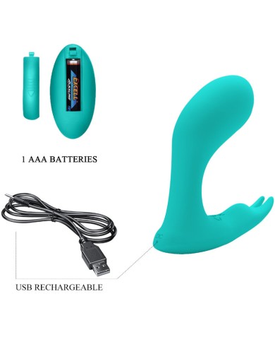 PRETTY LOVE IDABELLE VIBRATION PULSATION CONTROL REMOTO AZUL