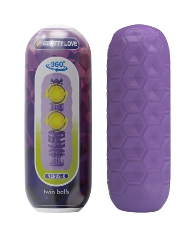 PRETTY LOVE TWIN BALLS MASTURBADOR MASCULINO MORADO PRETTY LOVE TWIN BALLS MASTURBADOR MASCULINO MORADO