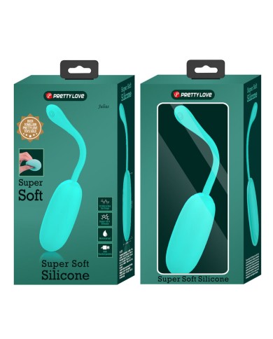 PRETTY LOVE JULIUS HUEVO VIBRADOR IMPERMEBLE RECARGABLE VERDE AGUA