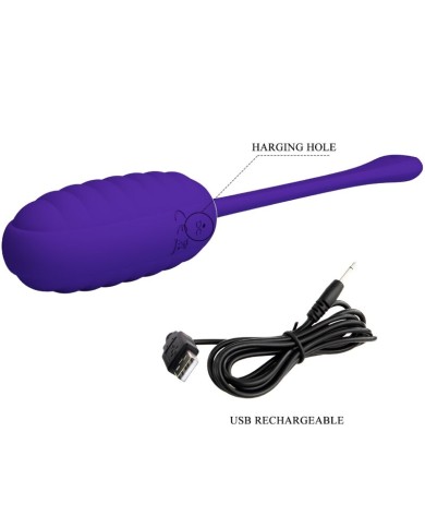 PRETTY LOVE KIRK HUEVO VIBRADOR RECARGABLE LILA