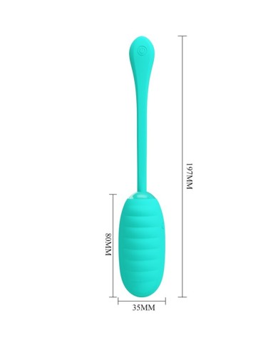 PRETTY LOVE KIRK HUEVO VIBRADOR RECARGABLE VERDE AGUA