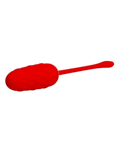 PRETTY LOVE HUEVO VIBRADOR CON TEXTURA MARINA RECARGABLE ROJO