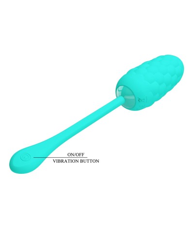 PRETTY LOVE HUEVO VIBRADOR CON TEXTURA MARINA RECARGABLE VERDE AGUA