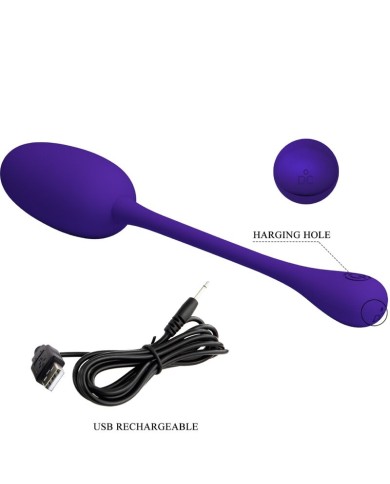 PRETTY LOVE KNUCKER HUEVO VIBRADOR RECARGABLE LILA